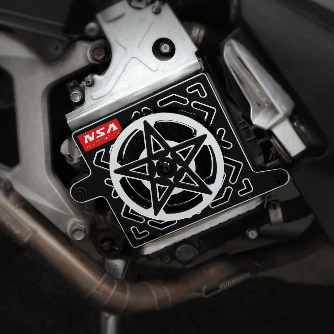 COVER RADIATOR SPINNER BINTANG VEXA BLACK SERIES VARIO STYLO PCX NMAX AEROX ADV LEXI NSA AUTOPARTS - foto 2
