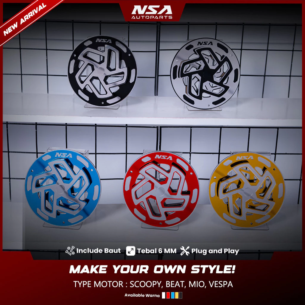 COVER KIPAS SPINER HELIX TYPE MIRROR Beat Scoopy Vespa Mio PELINDUNG KIPAS RADIATOR NSA AUTOPARTS - foto 3