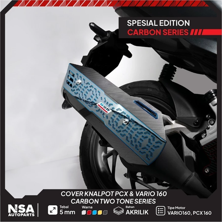 Tutup Cover Knalpot VARIO 160, PCX 150/160 Knalpot Aksesoris Variasi Modifikasi Knalpot HONDA NSA - foto 1