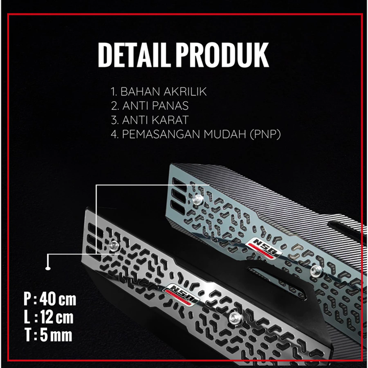 Tutup Cover Knalpot VARIO 160, PCX 150/160 Knalpot Aksesoris Variasi Modifikasi Knalpot HONDA NSA - foto 3