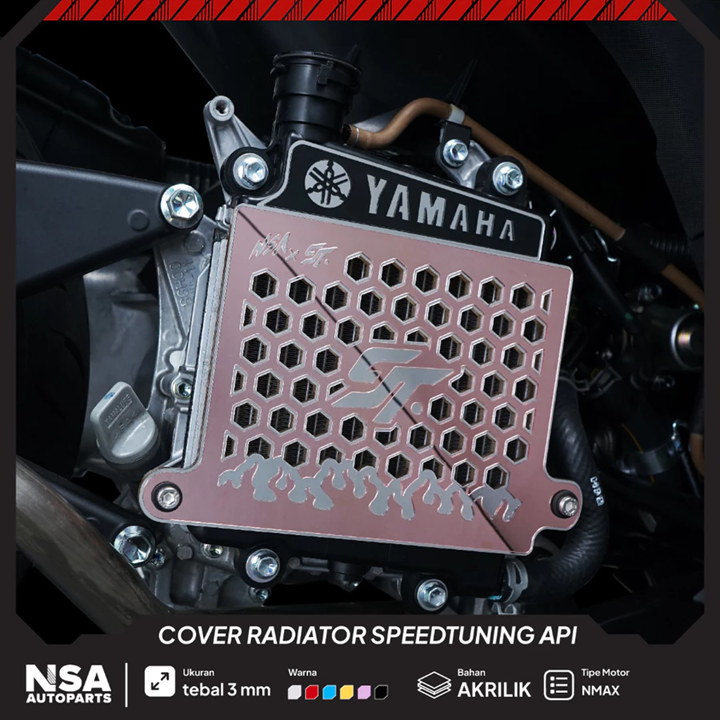 NSA X ST Cover Radiator Type 1 API Speedtuning VARIO,PCX,NMAX,AEROX,ADVSTYLO,LEXI AKSESORIS RADIATOR - foto 1
