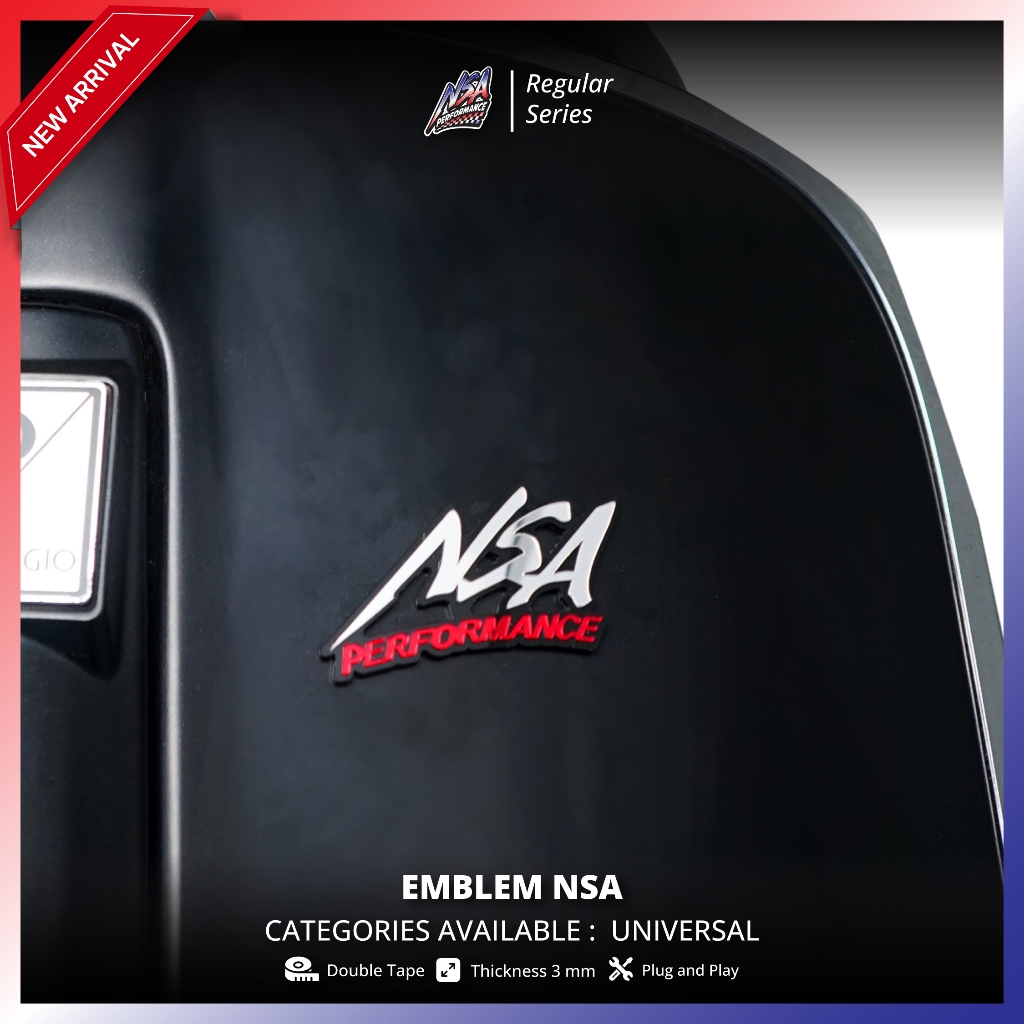 Embossed 3D Sticker Badge Nsa Automotive Performance Universal Motorcycle Sticker Racing Sticker - foto 2