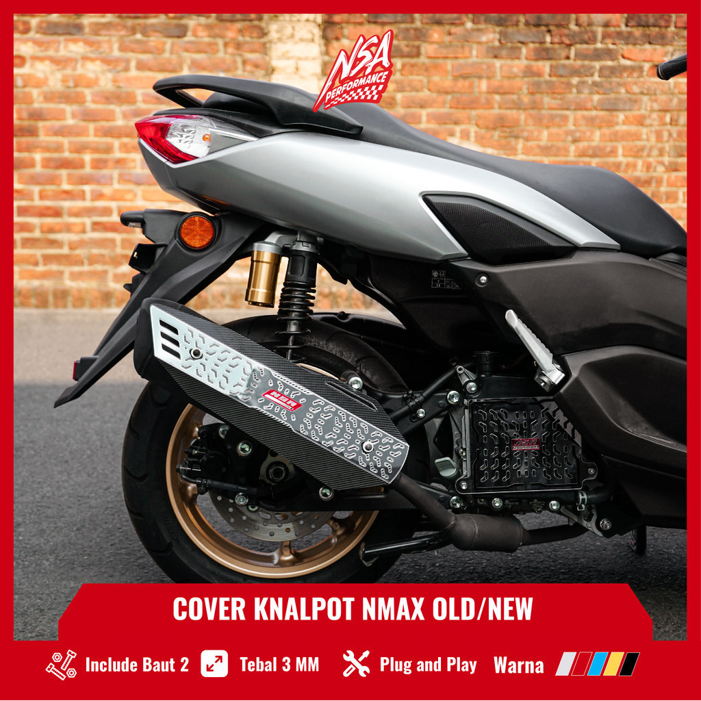 NSA COVER KNALPOT NMAX NEW / OLD LIMITED EDITION SERIES TUTUP KNALPOT NMAX NEW TAMENG KANLPOT NMAX NEW PELINDUNG KNALPOT NMAX NEW AKSESORIS NMA NEW VARIASI NMAX NEW MODIFIKASIU NMAX NEW COVER KENALPOT NMAX NEW / OLD