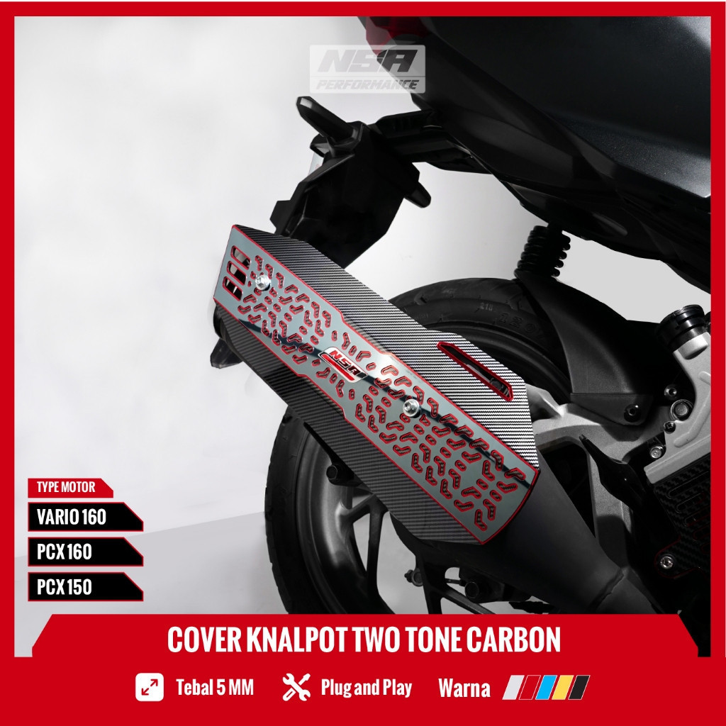NSA COVER KNALPOT VARIO PCX 150 160 CARBON & DOFF SERIES TUTUP KNALPOT VARIO 160 TAMENG KNALPOT PCX 150 160 COVER KNALPOT VARIO 160 PCX 150 160 ORIGINAL