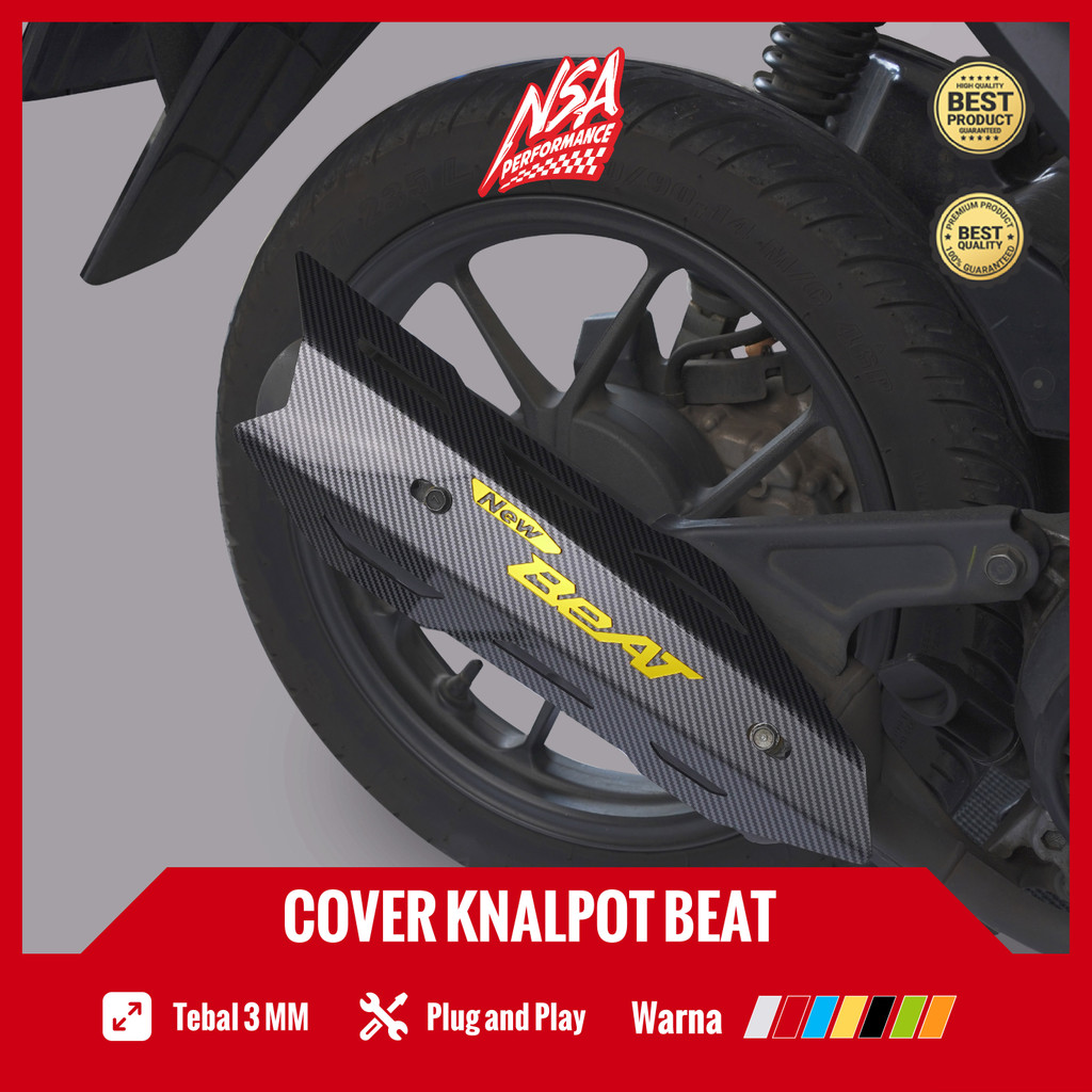 NSA COVER KNALPOT BEAT 2010-2024 Tutup Knalpot All Honda Beat AKSESORIS MOTOR BEAT NSA PERFORMANCE