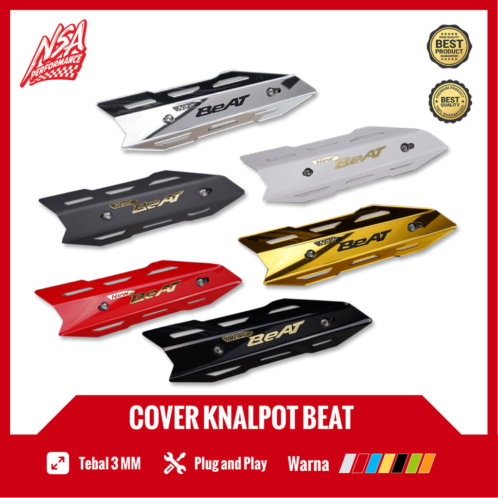 NSA COVER KNALPOT BEAT 2010-2024 Tutup Knalpot All Honda Beat AKSESORIS MOTOR BEAT NSA PERFORMANCE - foto 3