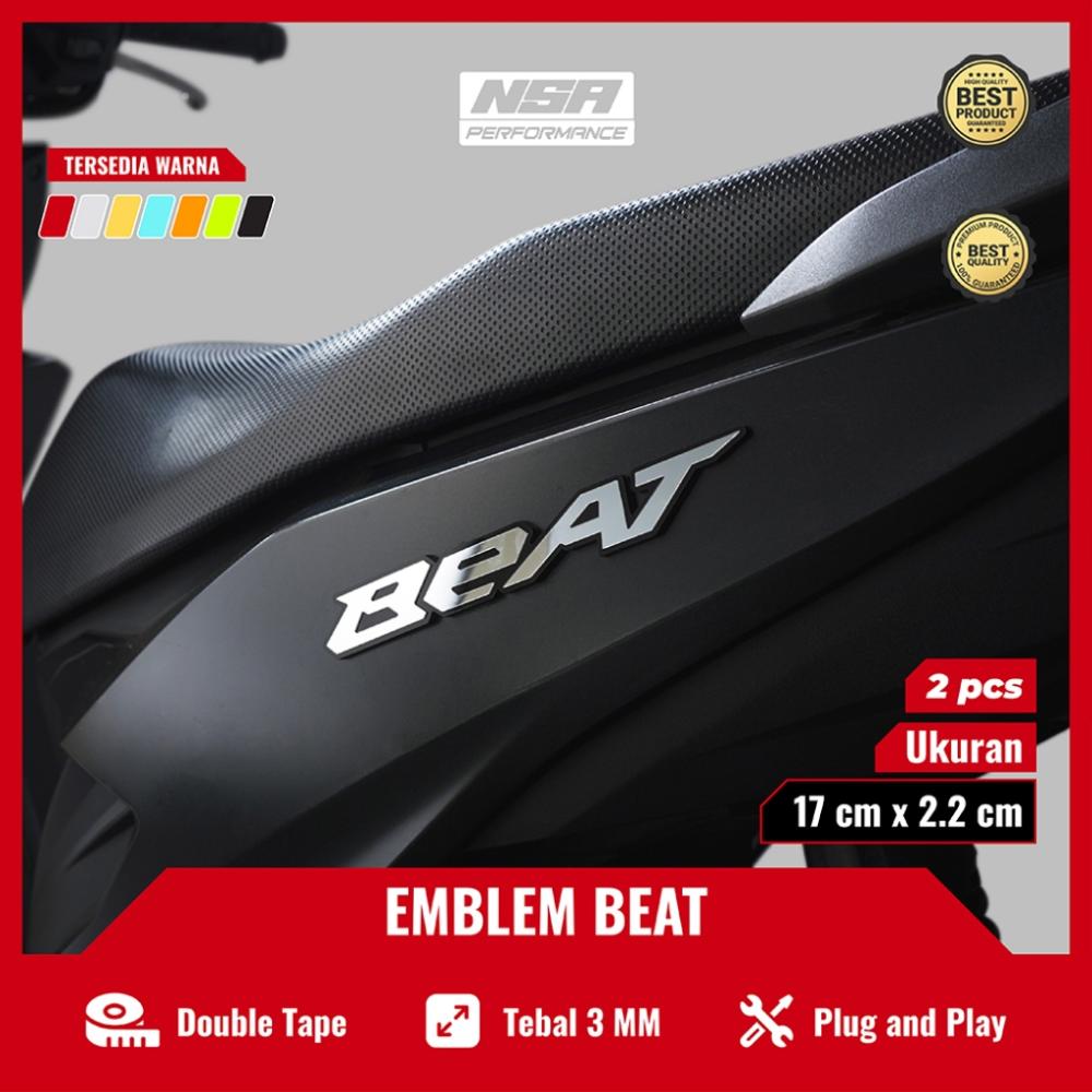 Emblem Beat Timbul 2PCS Logo beat timbul Beat Mirror Anti Karat By NSA Performance - foto 2