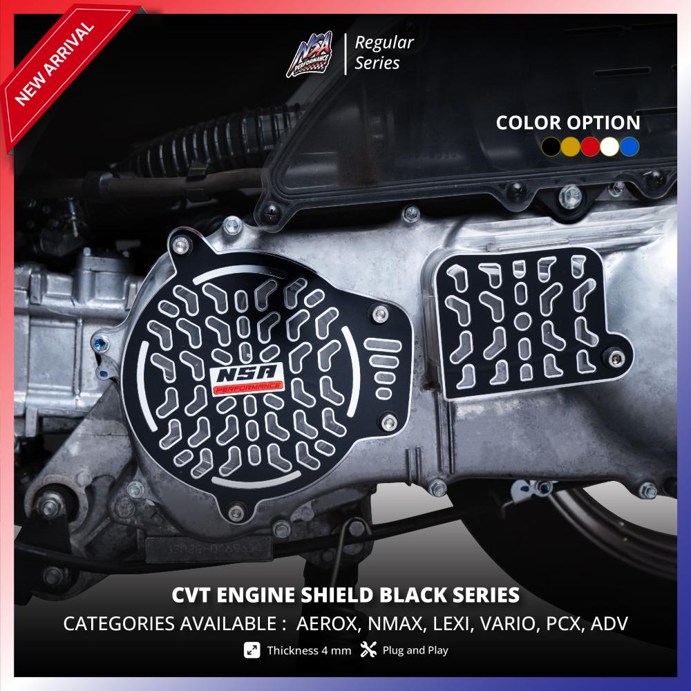 NSA COVER CVT BLACK SERIES YAMAHA Nmax Aerox Tutup Cvt Yamaha Aksesoris Motor NSA PERFORMANCE - foto 1