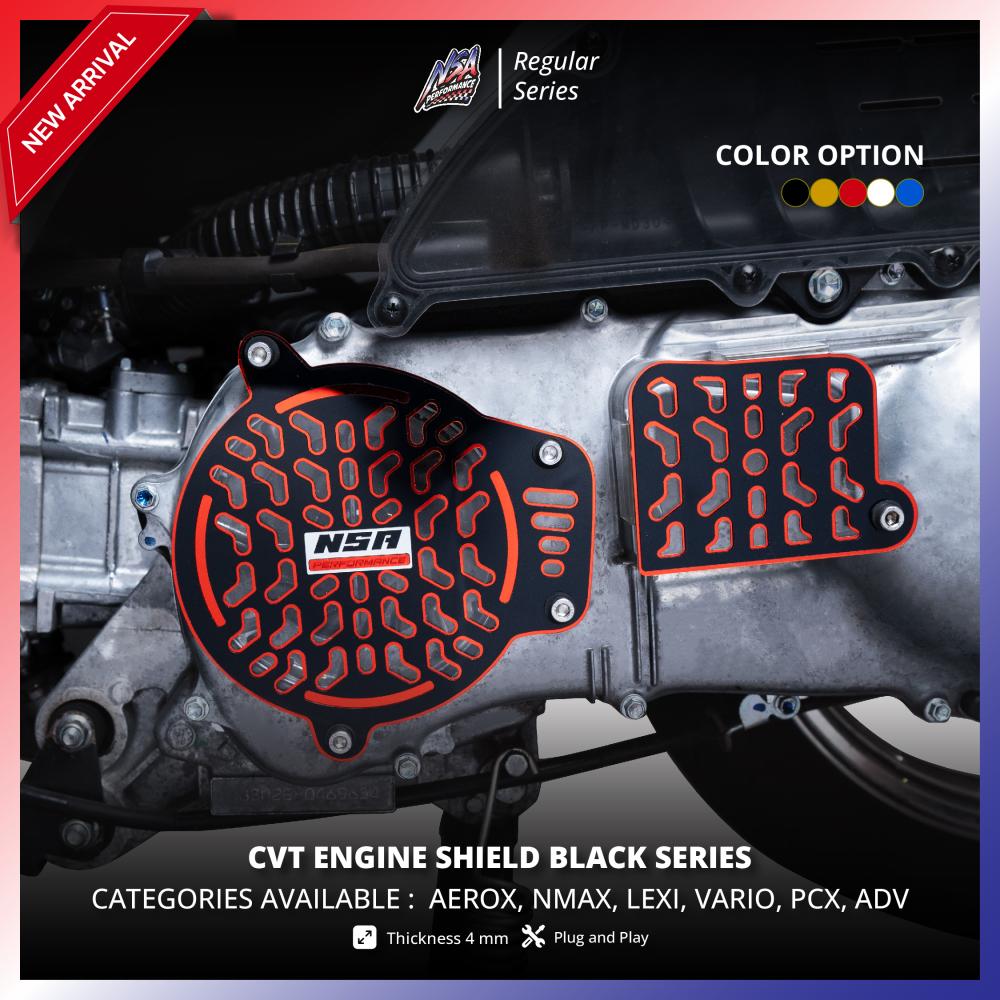 NSA COVER CVT BLACK SERIES YAMAHA Nmax Aerox Tutup Cvt Yamaha Aksesoris Motor NSA PERFORMANCE - foto 2