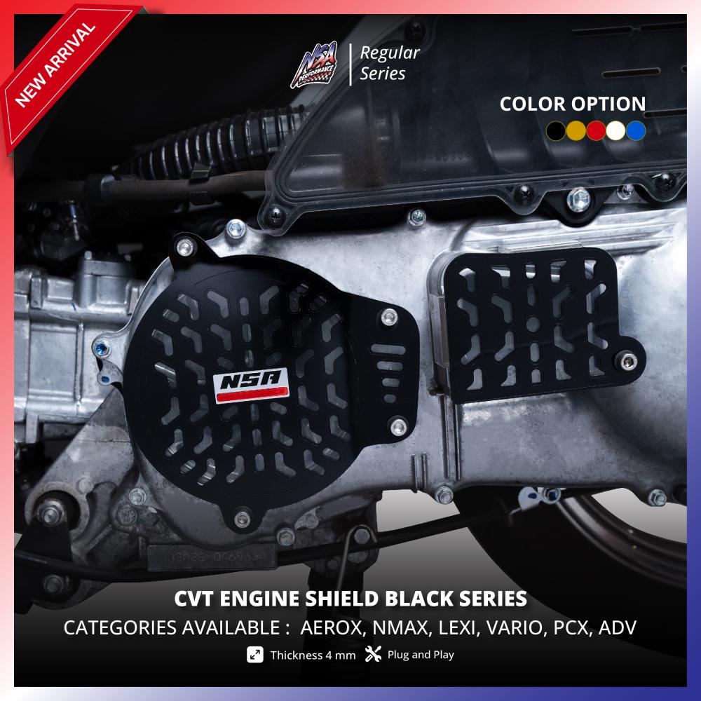 NSA COVER CVT BLACK SERIES YAMAHA Nmax Aerox Tutup Cvt Yamaha Aksesoris Motor NSA PERFORMANCE - foto 3