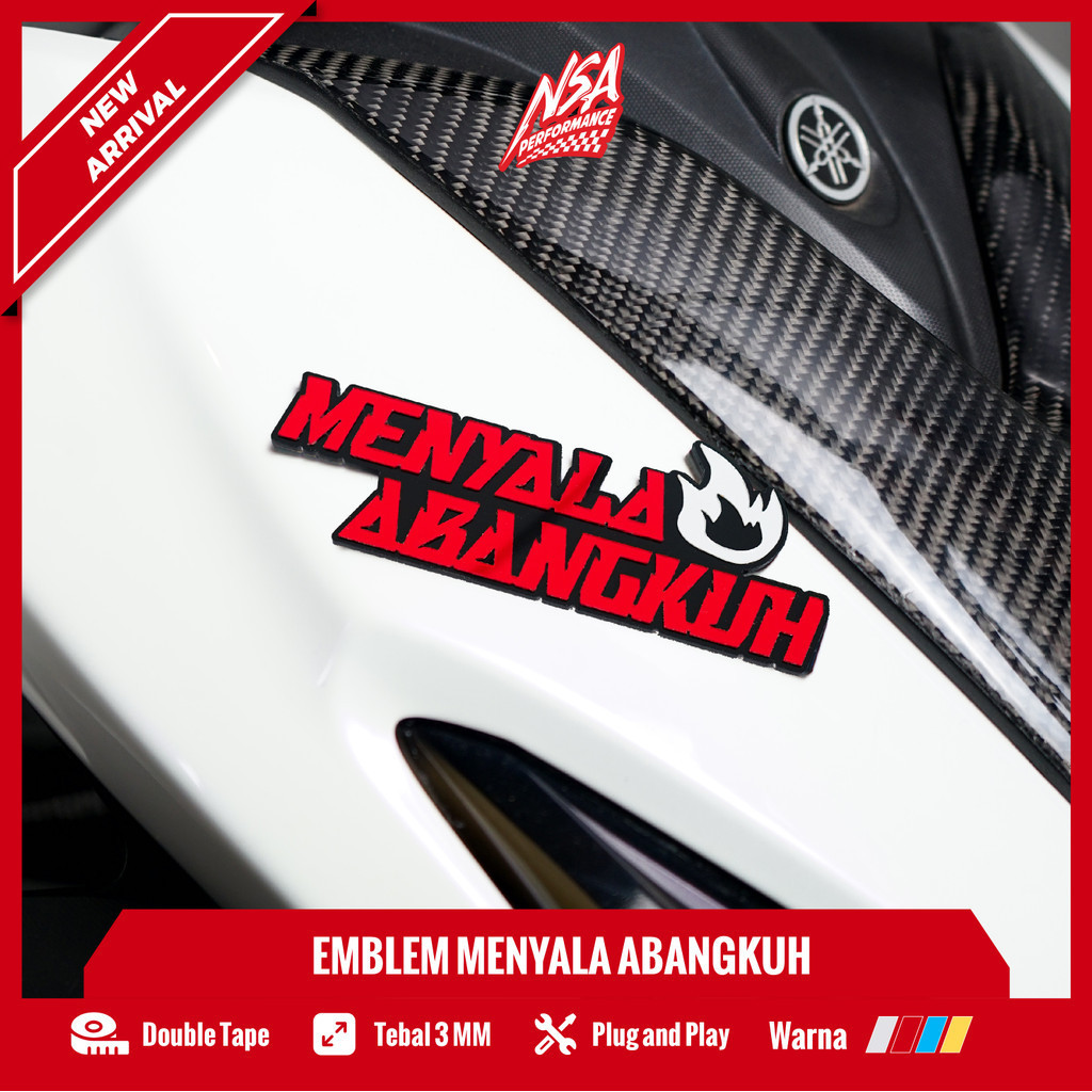 NSA EMBLEM MENYALA ABANGKUH EMBLEM STICKER TIMBUL STIKER 3D MENYALA ABANGKUH TIMBUL EMBLEM MOTOR RACING - foto 3