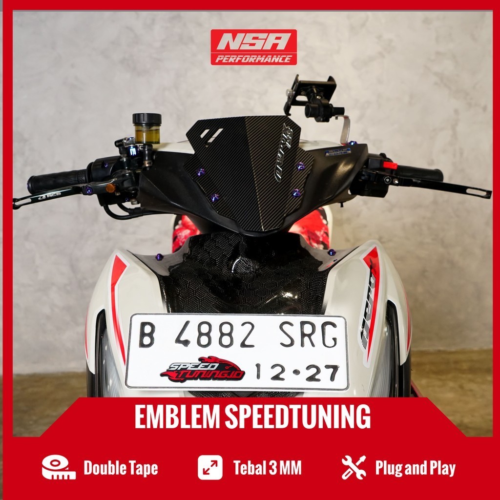 NSA EMBLEM SPEEDTUNING EMBLEM STICKER TIMBUL STIKER 3D LOGO SPEEDTUNING TIMBUL EMBLEM MOTOR RACING - foto 2