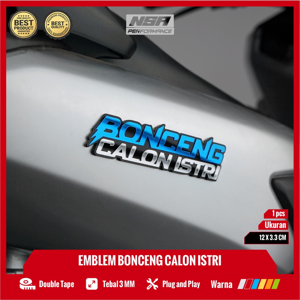 NSA 1PCS EMBLEM BONCENG CALON ISTRI ALL MOTOR BEAT VARIO NMAX DLL BUKAN STICKER ATAU STIKER BONCENG CALON ISTRI EMBLEM MOBIL AKSESORIS KEREN UNTUK MOTOR VARIASI BEAT VARIO NMAX KEREN EMBLEM BEAT EMBLEM VARIO EMBLEM NMAX STIKER CUTTING CUSTOM - foto 1