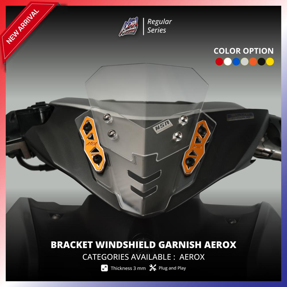 NSA Garnish Visor Aerox Old Bracket Windshield - foto 2