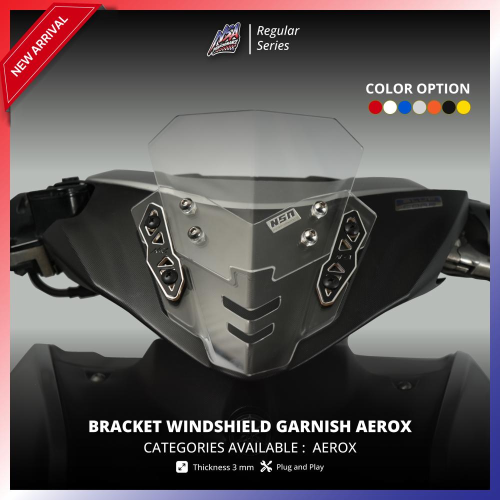 NSA Garnish Visor Aerox Old Bracket Windshield - foto 3