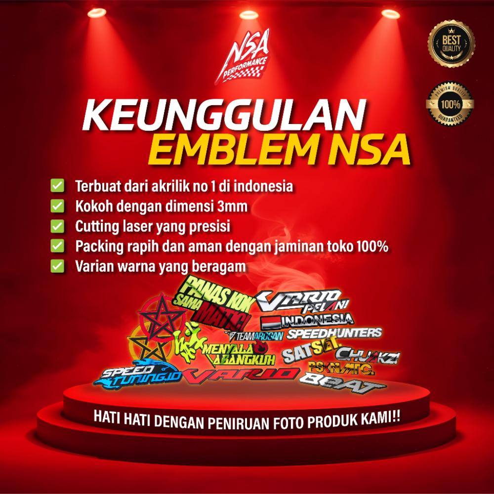 NSA 2PCS EMBLEM WAVE LAMBANG GELOMBANG HONDA - foto 2