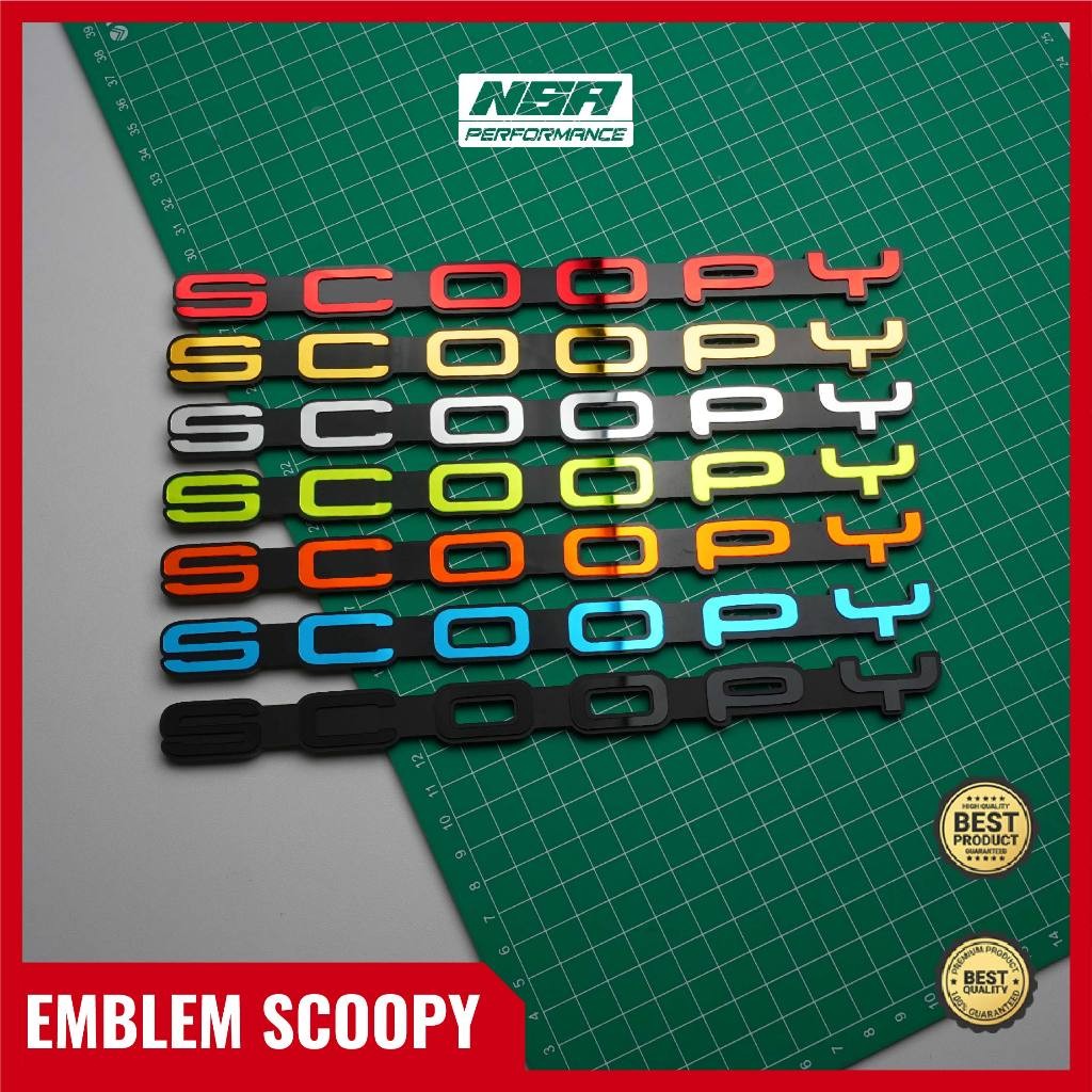 NSA Emblem SCOOPY 2PCS untuk kiri dan kanan Logo Scoopy - foto 2