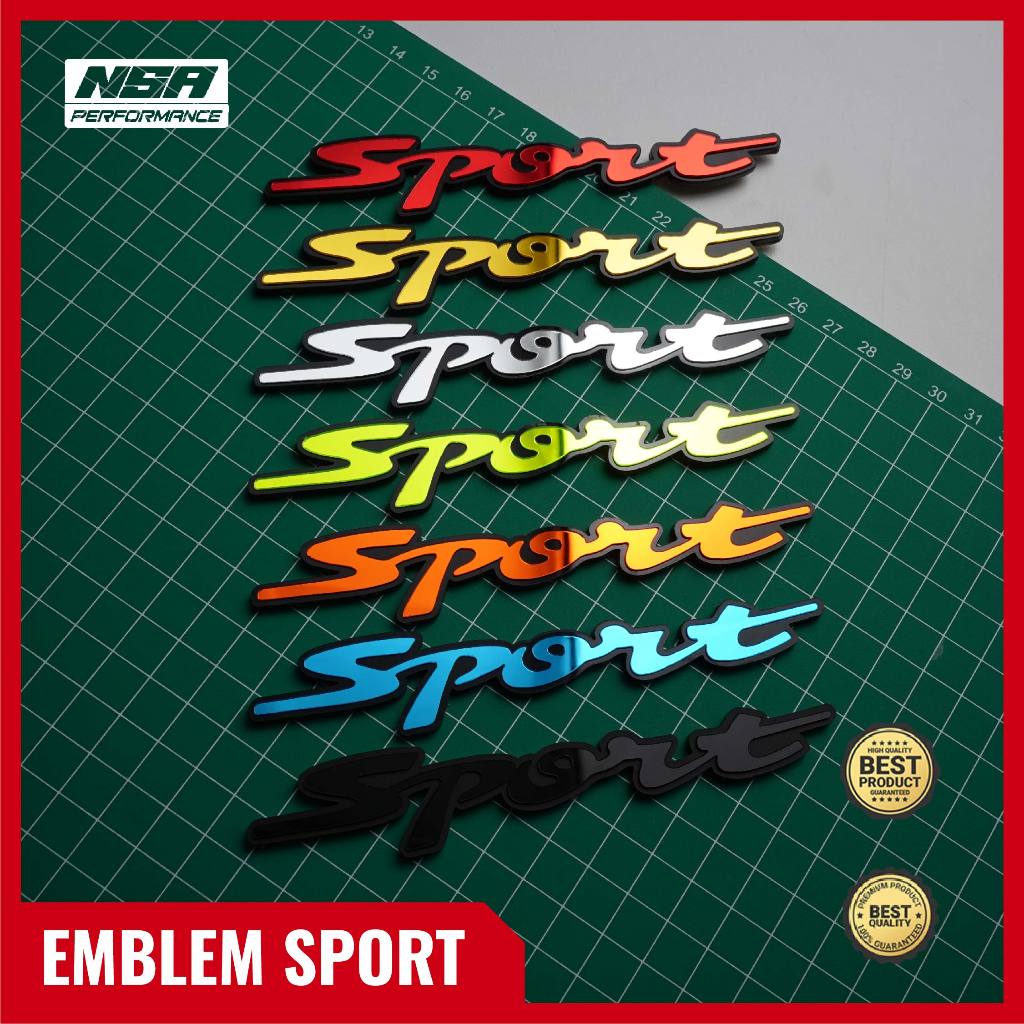 NSA Emblem Motor Tulisan Sport STIKER TIMBUL 3D - foto 2