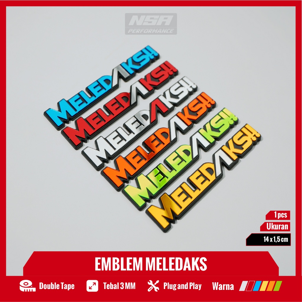 NSA Stiker Motor Meledaks Stiker Timbul 3D 1PCS - foto 2