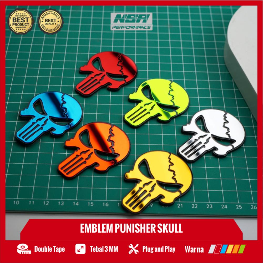 NSA Emblem Motor Skull Punisher Sticker timbul 3D - foto 2