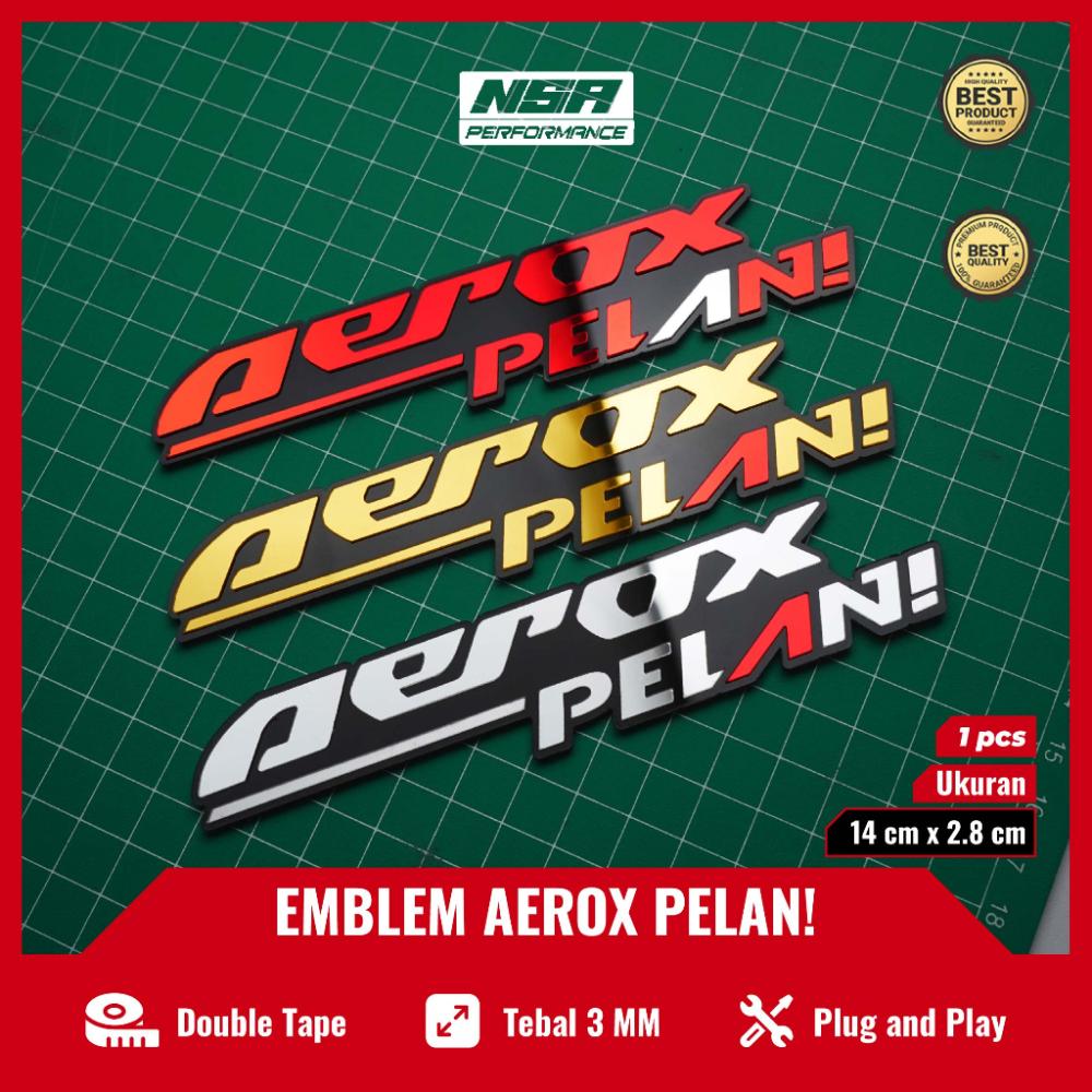 NSA 1PCS EMBLEM AEROX STIKER TIMBUL 3D - foto 2