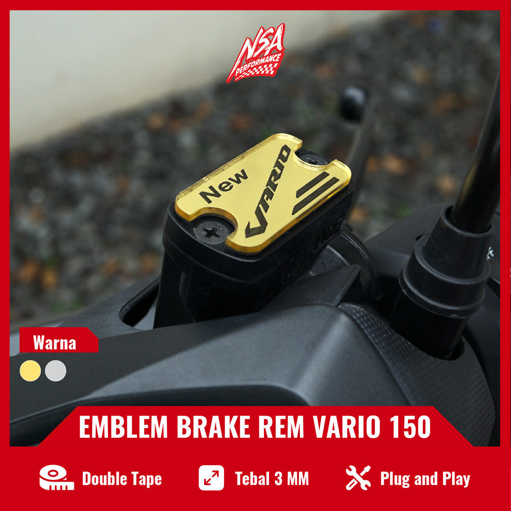 NSA EMBLEM MASTER REM AKRILIK GOLD & SILVER HONDA VARIO 150 NEW CBS,VARIO 125 NEW CBS - foto 2