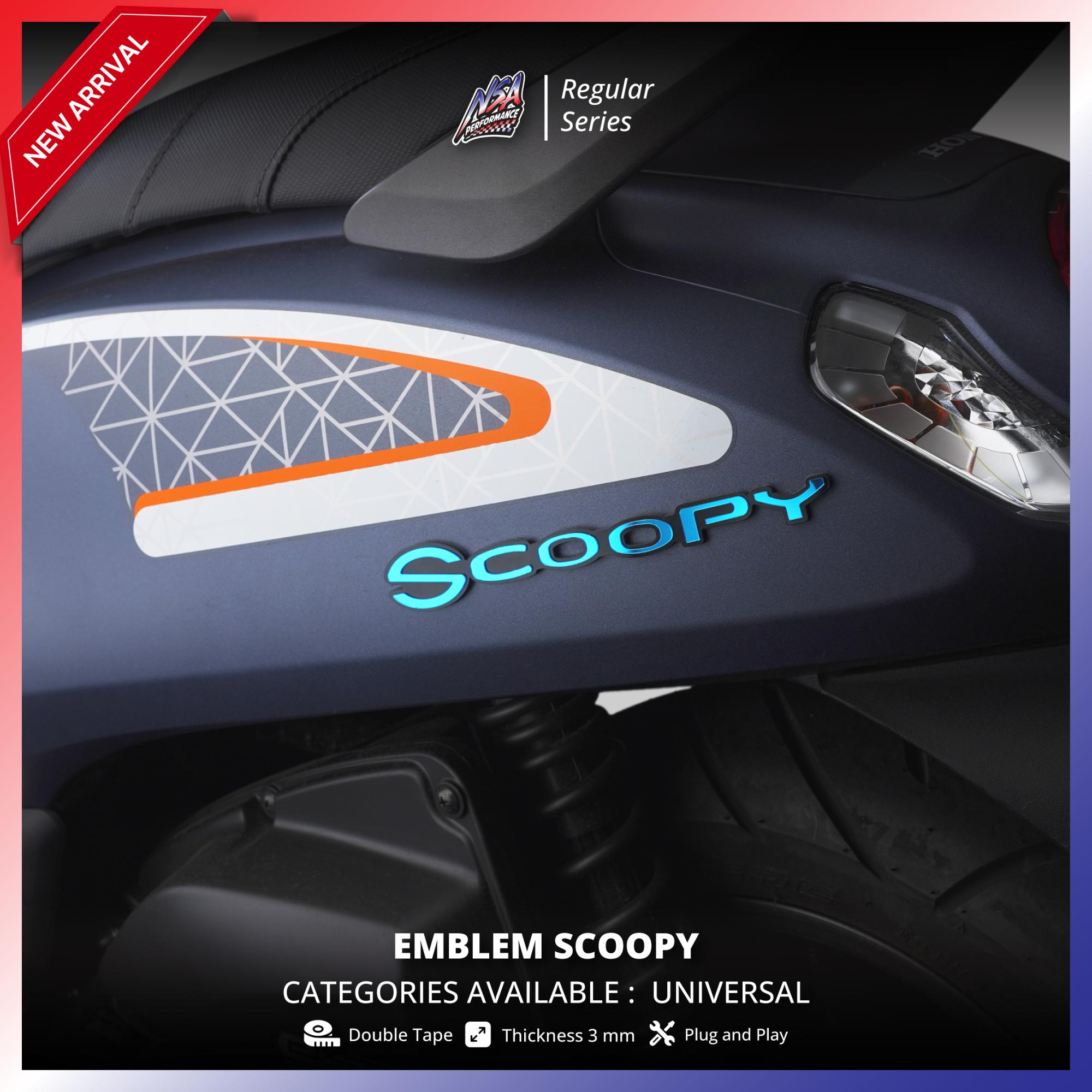 NSA EMBLEM SCOOPY 3D TIMBUL LOGO SCOOPY DONAT - foto 3