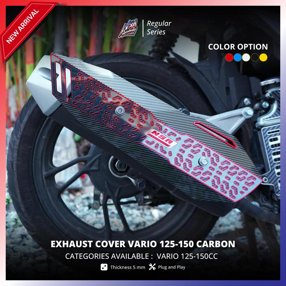 NSA COVER KNALPOT VARIO 125 150 NEW CARBON TWOTONE SERIES
