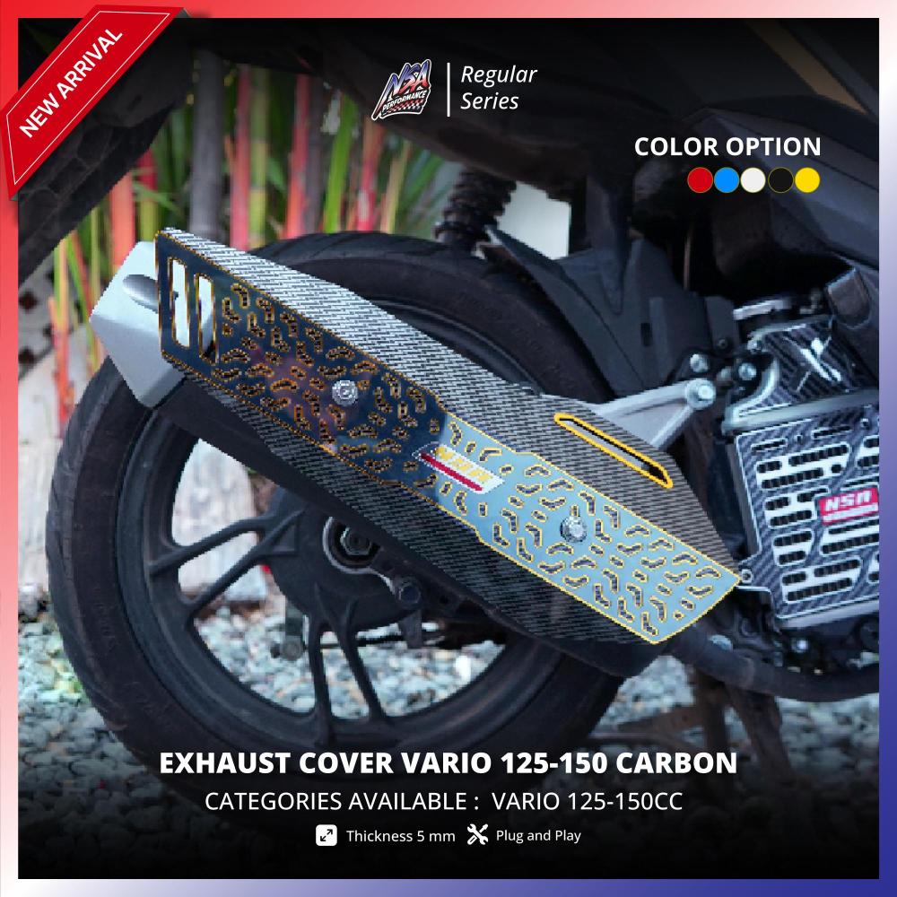NSA COVER KNALPOT VARIO 125 150 NEW CARBON TWOTONE SERIES - foto 3