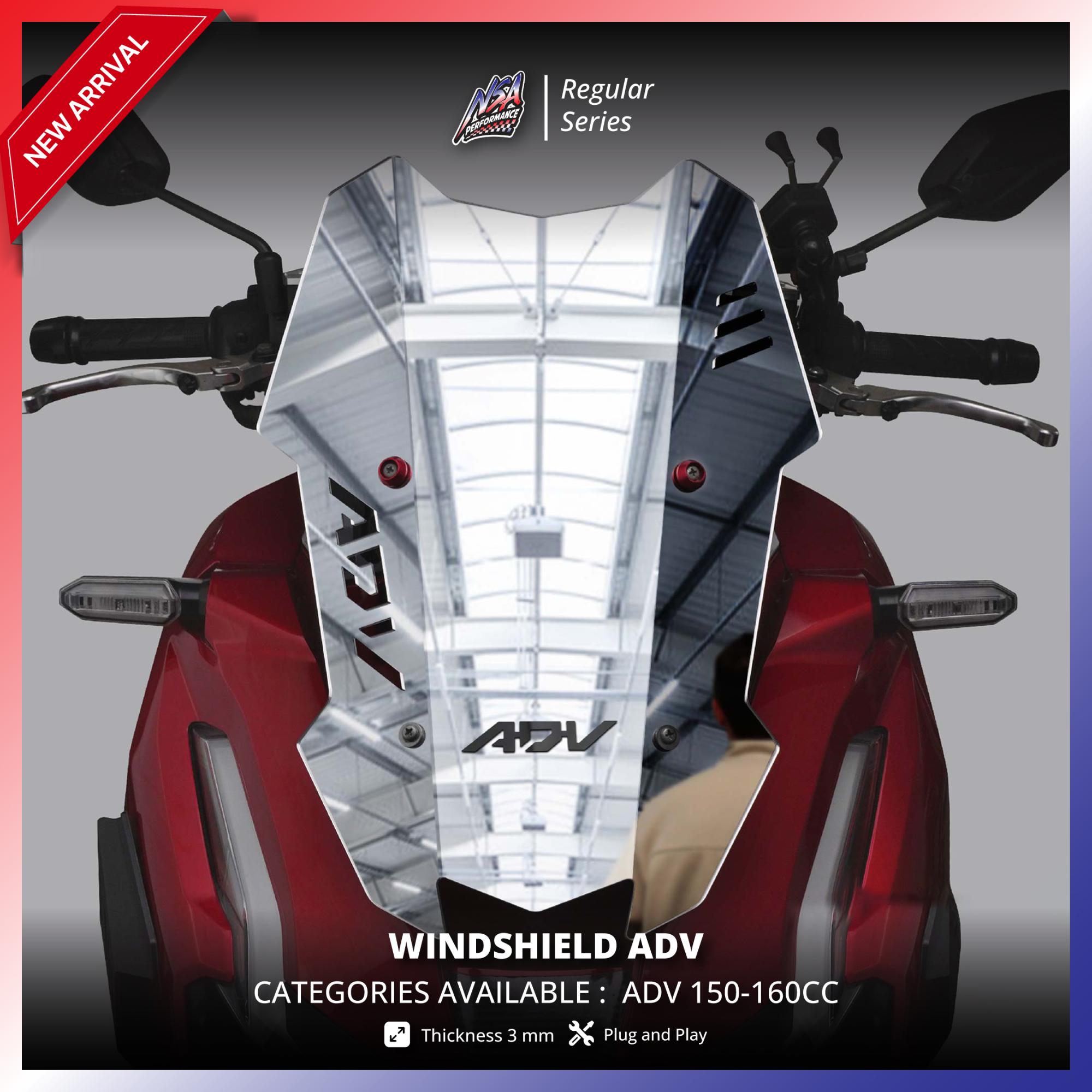 NSA Windshield Adv 150-160 Visor Adv Tdr Tameng Depan Honda Adv 150 Adv 160 Adv 160/150 Honda Adv - foto 3