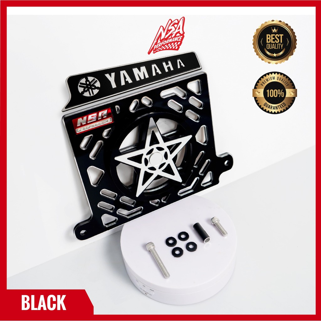 NSA PAKETAN COVER RADIATOR SPINER BINTANG TIPE BLACK SERIES NMAX AEROX LEXI NMAX AEROX LEXI TUTUP RADIATOR SPINER BINTANG PAKETAN YAMAHA AKSESORIS MOTOR NSA PERFORMANCE - foto 10