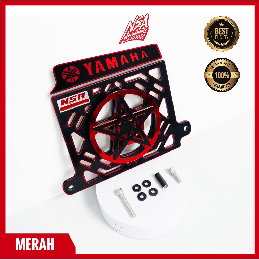 NSA PAKETAN COVER RADIATOR SPINER BINTANG TIPE BLACK SERIES NMAX AEROX LEXI NMAX AEROX LEXI TUTUP RADIATOR SPINER BINTANG PAKETAN YAMAHA AKSESORIS MOTOR NSA PERFORMANCE - foto 12