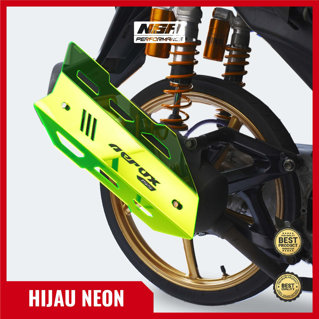 NSA COVER KNALPOT AEROX OLD/NEW Tutup Knalpot Aerox 155 AKSESORIS MOTOR AEROX NSA PERFORMANCE - foto 3