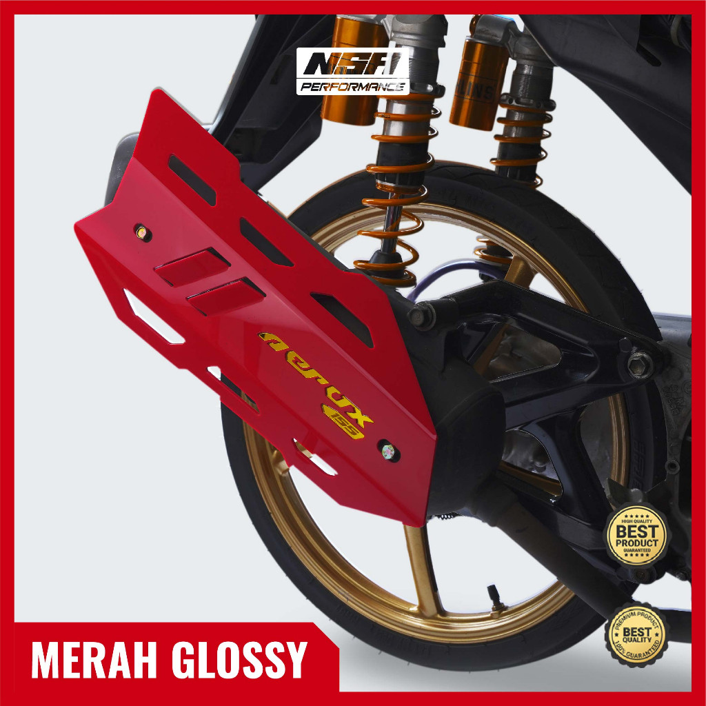 NSA COVER KNALPOT AEROX OLD/NEW Tutup Knalpot Aerox 155 AKSESORIS MOTOR AEROX NSA PERFORMANCE - foto 5