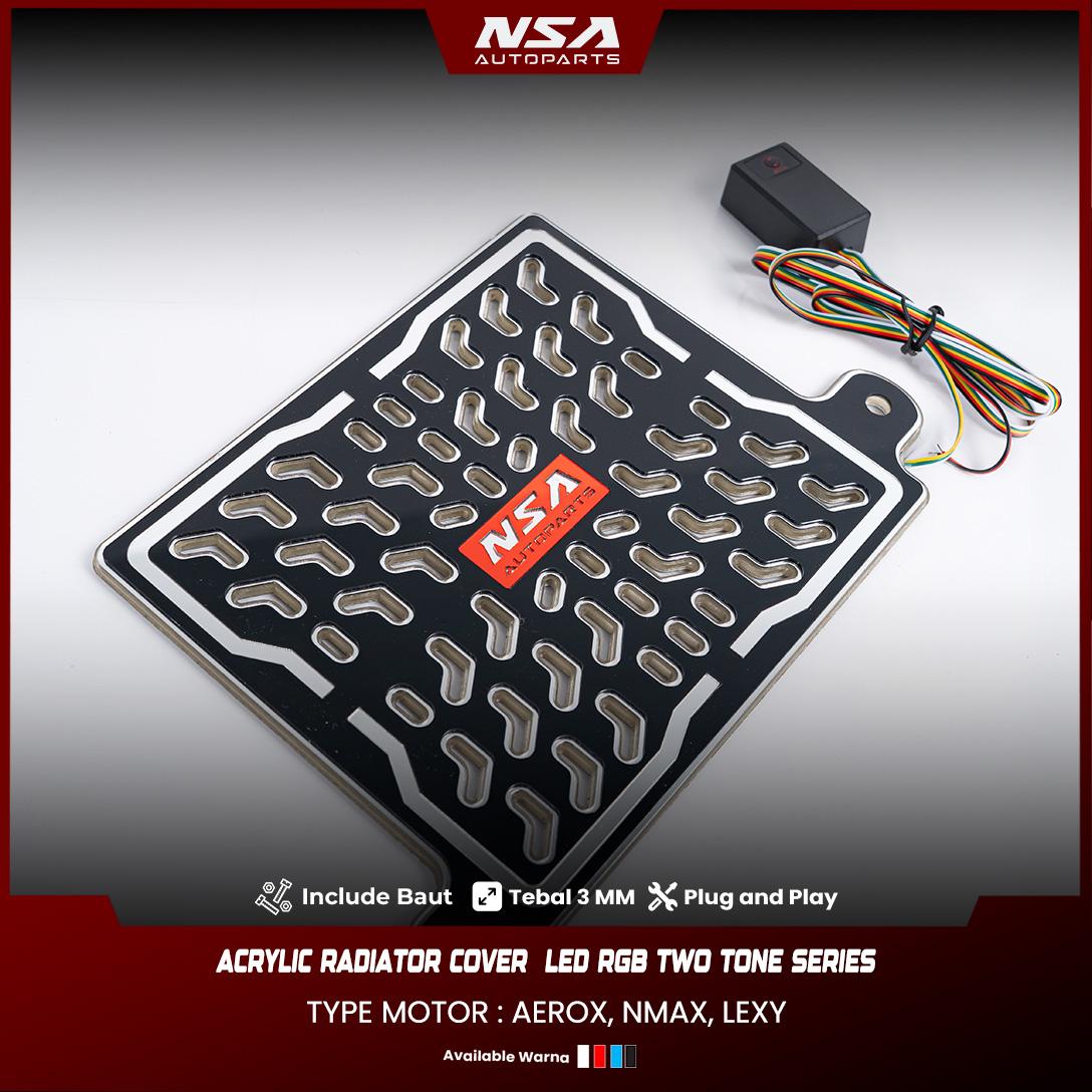 COVER RADIATOR LED RGB TWO TONE SERIES VARIO STYLO PCX NMAX AEROX ADV LEXI NSA AUTOPARTS - foto 7