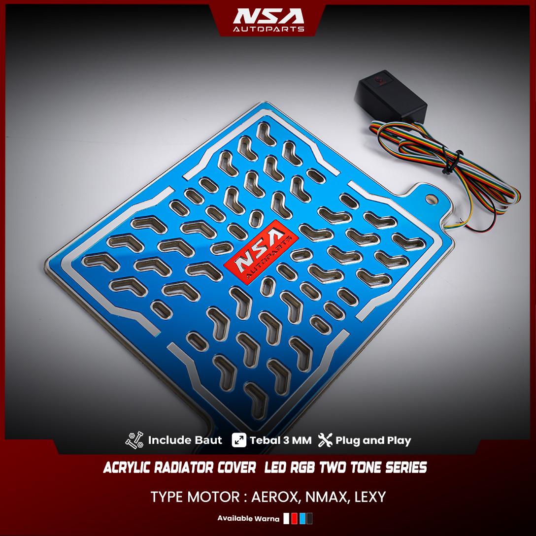 COVER RADIATOR LED RGB TWO TONE SERIES VARIO STYLO PCX NMAX AEROX ADV LEXI NSA AUTOPARTS - foto 8