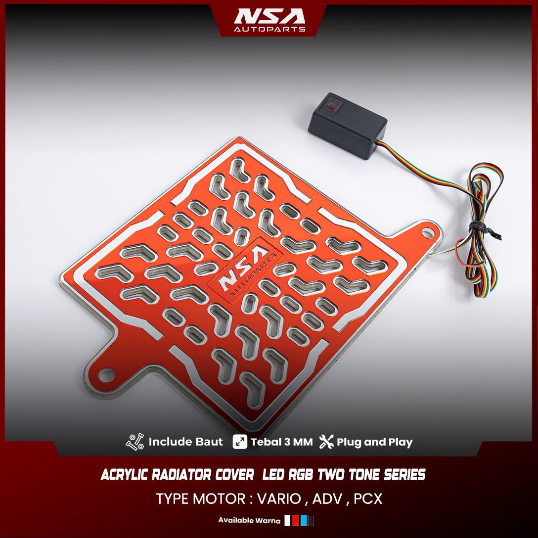 COVER RADIATOR LED RGB TWO TONE SERIES VARIO STYLO PCX NMAX AEROX ADV LEXI NSA AUTOPARTS - foto 9
