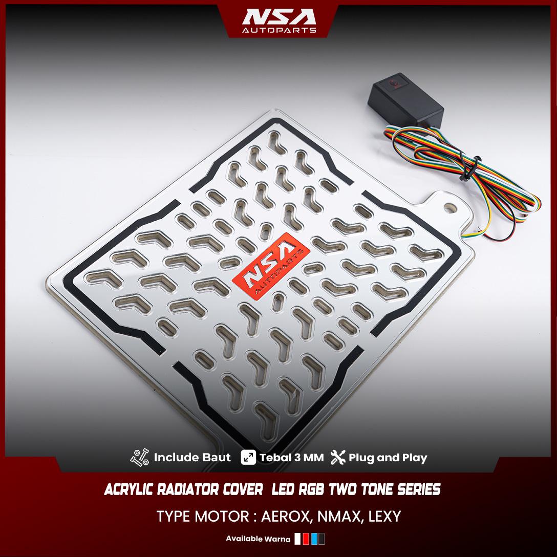 COVER RADIATOR LED RGB TWO TONE SERIES VARIO STYLO PCX NMAX AEROX ADV LEXI NSA AUTOPARTS - foto 10