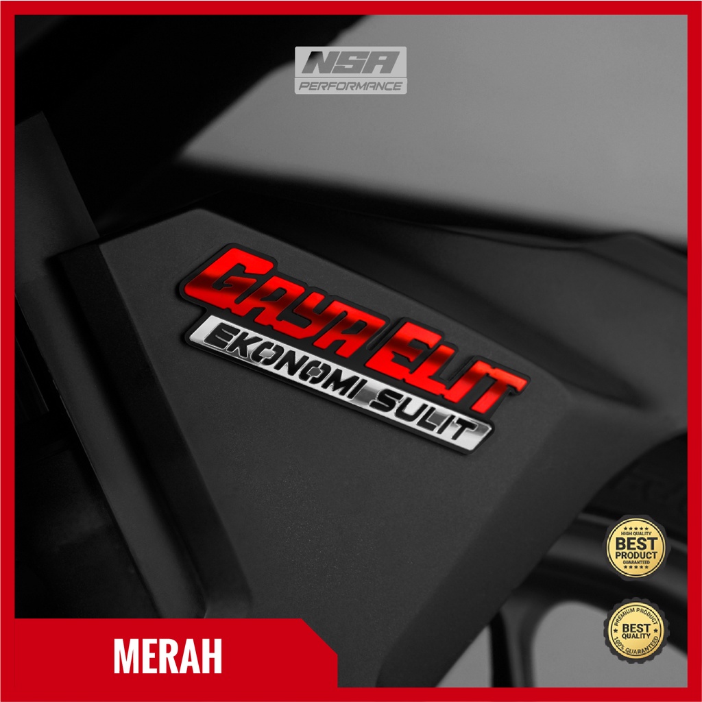 NSA EMBLEM GAYA ELIT EKONOMI SULIT YANG LAGI VIRAL BUKAN STICKER ATAU STIKER GAYA ELIT EKONOMI SULIT STIKER CUTTING GAYA ELIT EKONOMI SULIT AKSESORIS MOTOR BEAT VARI NMAX KEREN VARIASI MOTOR RACING EMBLEM GAYA ELIT EKONOMI SULIT - foto 4