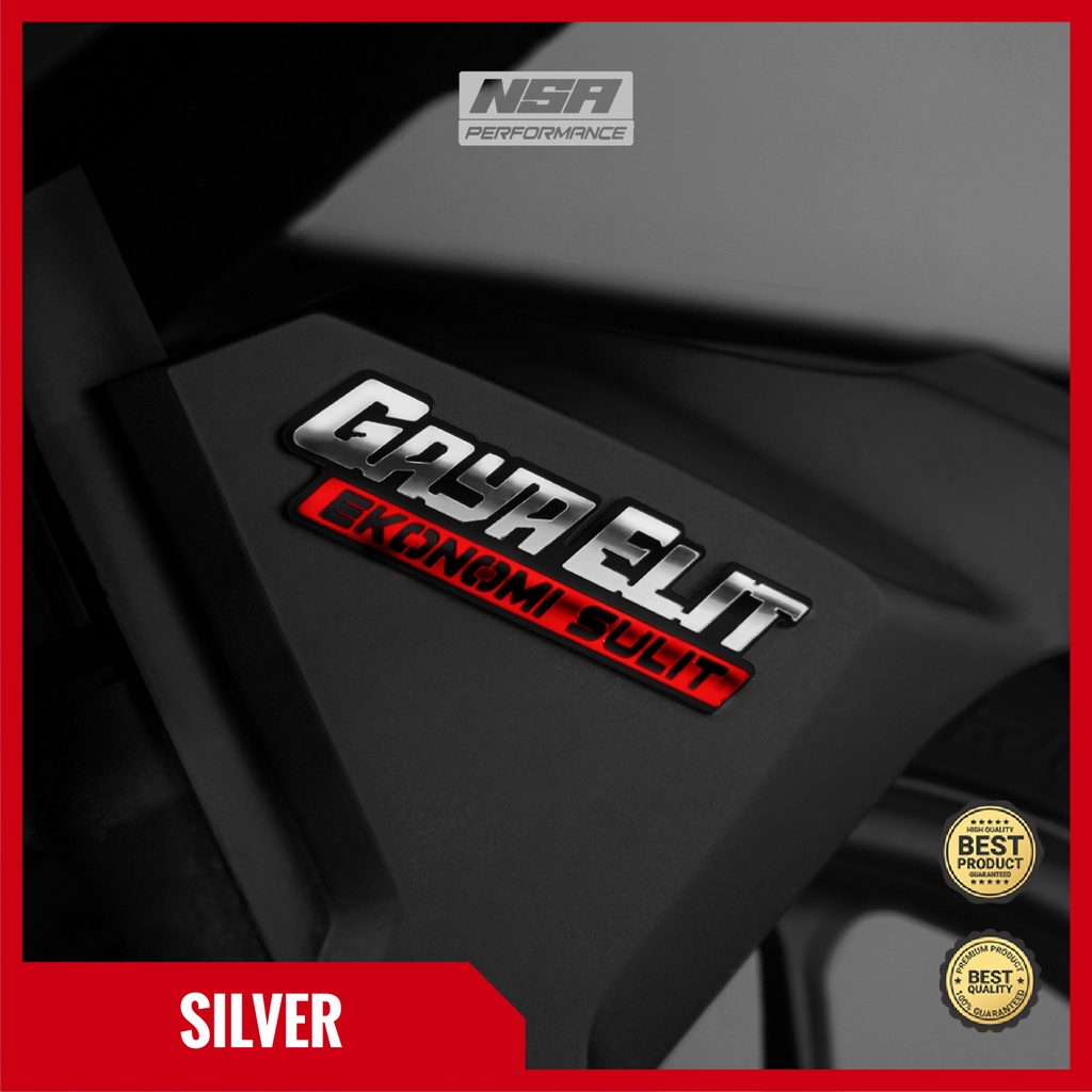 NSA EMBLEM GAYA ELIT EKONOMI SULIT YANG LAGI VIRAL BUKAN STICKER ATAU STIKER GAYA ELIT EKONOMI SULIT STIKER CUTTING GAYA ELIT EKONOMI SULIT AKSESORIS MOTOR BEAT VARI NMAX KEREN VARIASI MOTOR RACING EMBLEM GAYA ELIT EKONOMI SULIT - foto 5