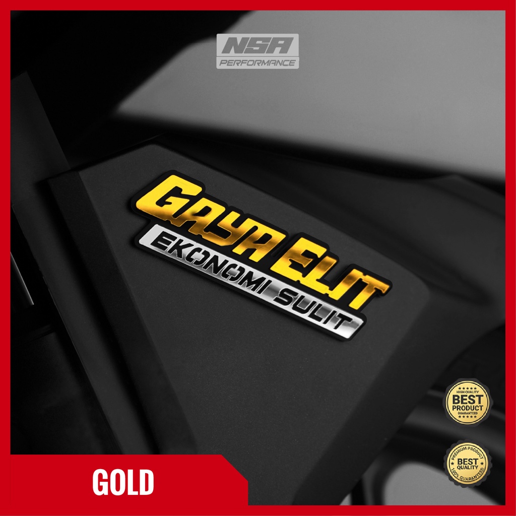 NSA EMBLEM GAYA ELIT EKONOMI SULIT YANG LAGI VIRAL BUKAN STICKER ATAU STIKER GAYA ELIT EKONOMI SULIT STIKER CUTTING GAYA ELIT EKONOMI SULIT AKSESORIS MOTOR BEAT VARI NMAX KEREN VARIASI MOTOR RACING EMBLEM GAYA ELIT EKONOMI SULIT - foto 6