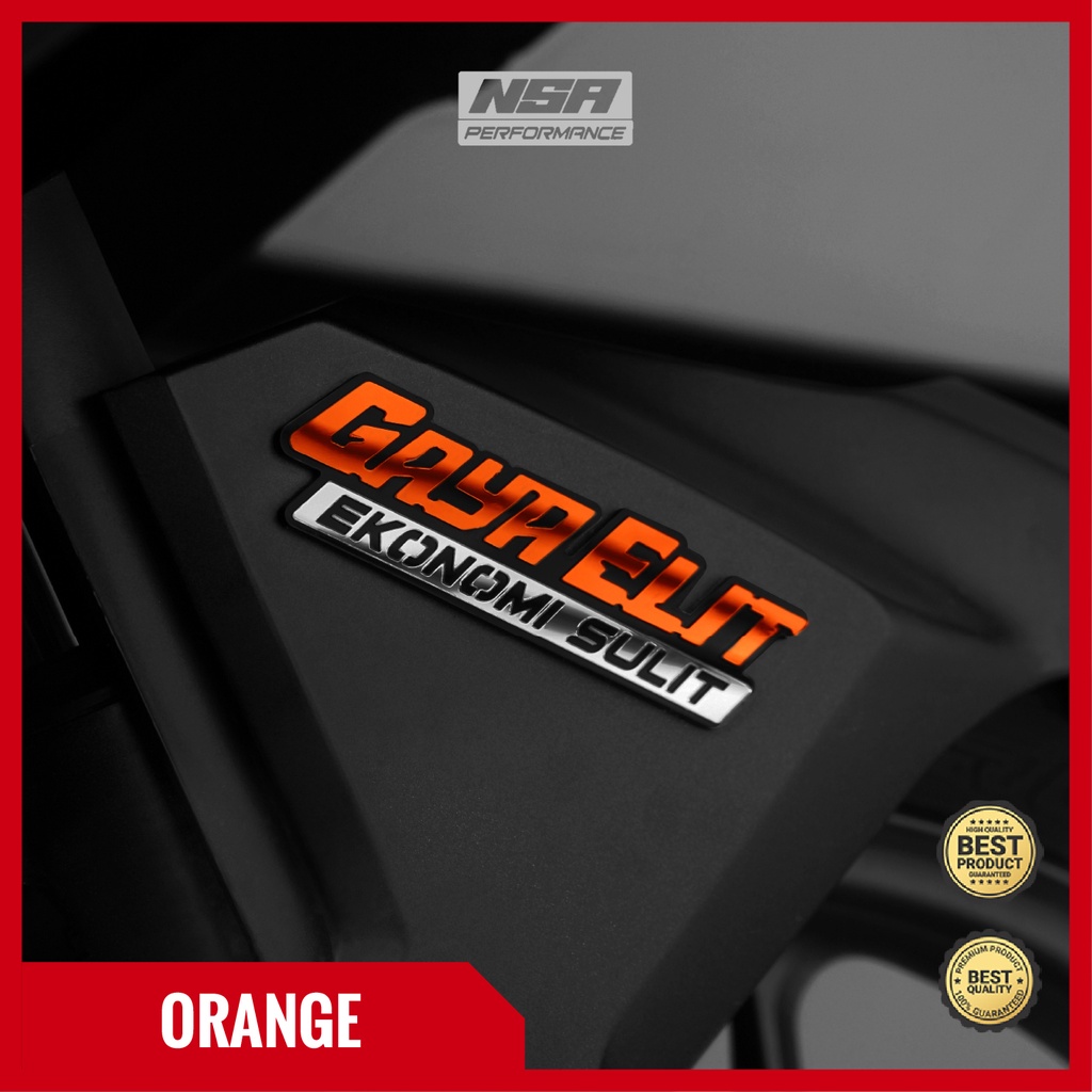 NSA EMBLEM GAYA ELIT EKONOMI SULIT YANG LAGI VIRAL BUKAN STICKER ATAU STIKER GAYA ELIT EKONOMI SULIT STIKER CUTTING GAYA ELIT EKONOMI SULIT AKSESORIS MOTOR BEAT VARI NMAX KEREN VARIASI MOTOR RACING EMBLEM GAYA ELIT EKONOMI SULIT - foto 9