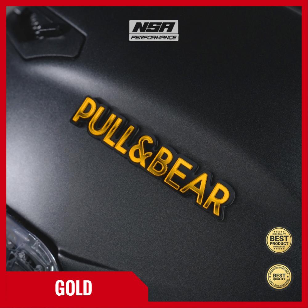 NSA 1PCS EMBLEM MOTOR PULL & BEAR TIMBUL 3D STICKER HELM EMBLEM HELM STIKER HELM FULLFACE HALFACE PULL & BEAR EMBLEM MOTOR PULL AND BEAR - foto 5