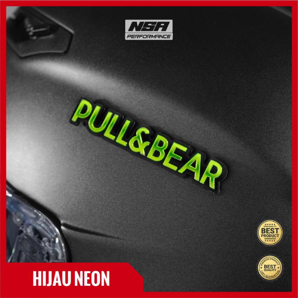 NSA 1PCS EMBLEM MOTOR PULL & BEAR TIMBUL 3D STICKER HELM EMBLEM HELM STIKER HELM FULLFACE HALFACE PULL & BEAR EMBLEM MOTOR PULL AND BEAR - foto 9