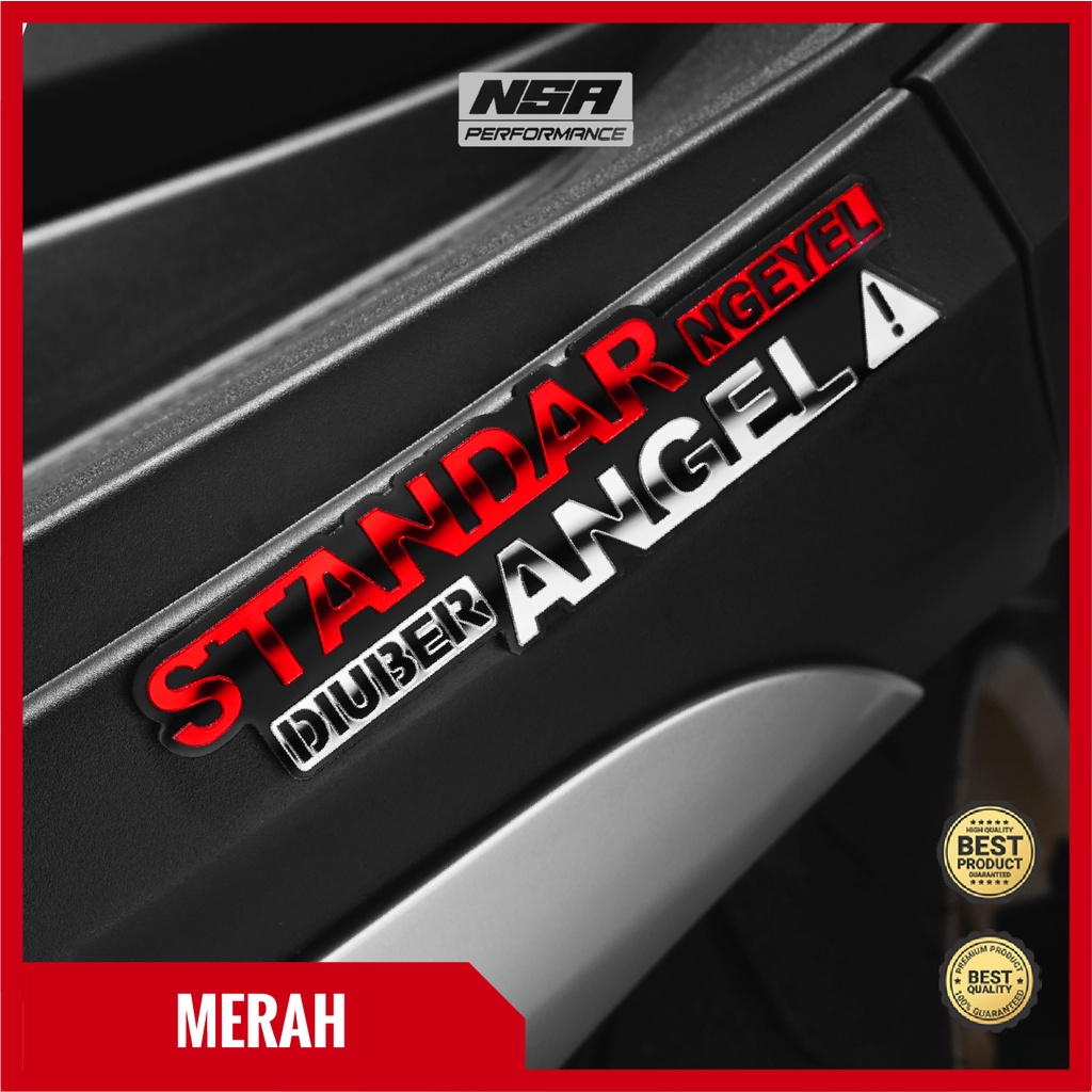 NSA Emblem Motor Stiker Racing Timbul 3D Tulisan Standart Ngeyel Timbul Akrilik - foto 4