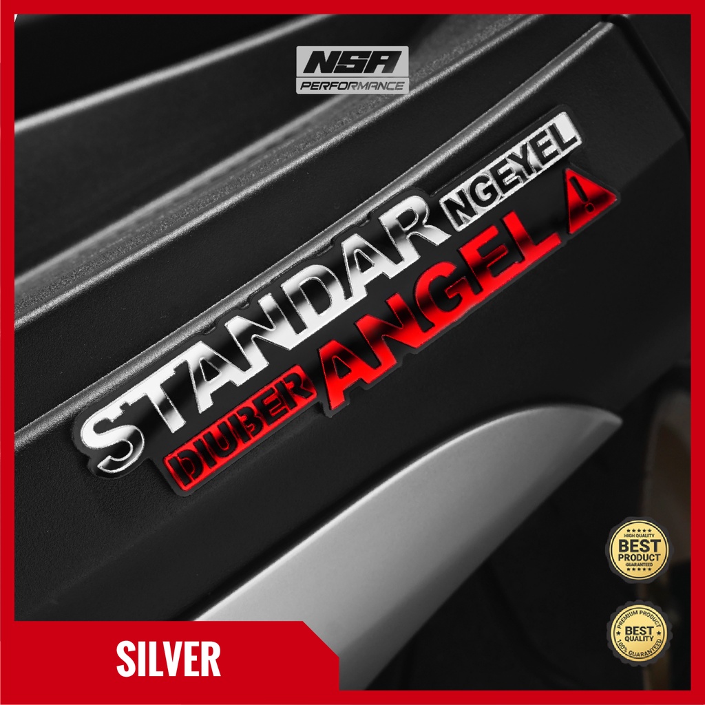 NSA Emblem Motor Stiker Racing Timbul 3D Tulisan Standart Ngeyel Timbul Akrilik - foto 5