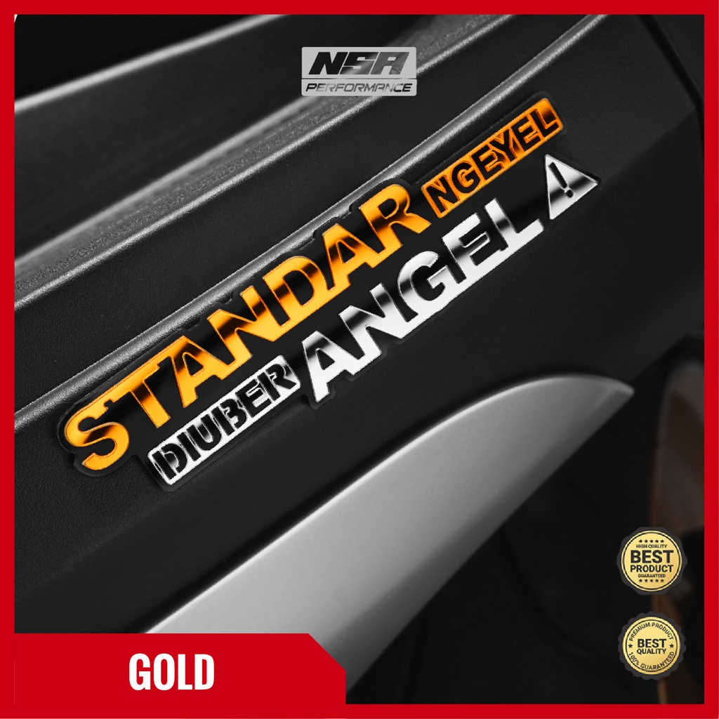 NSA Emblem Motor Stiker Racing Timbul 3D Tulisan Standart Ngeyel Timbul Akrilik - foto 6