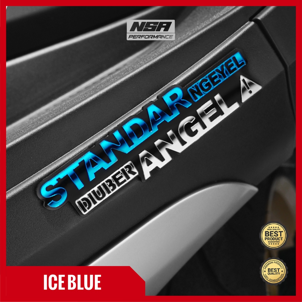NSA Emblem Motor Stiker Racing Timbul 3D Tulisan Standart Ngeyel Timbul Akrilik - foto 7