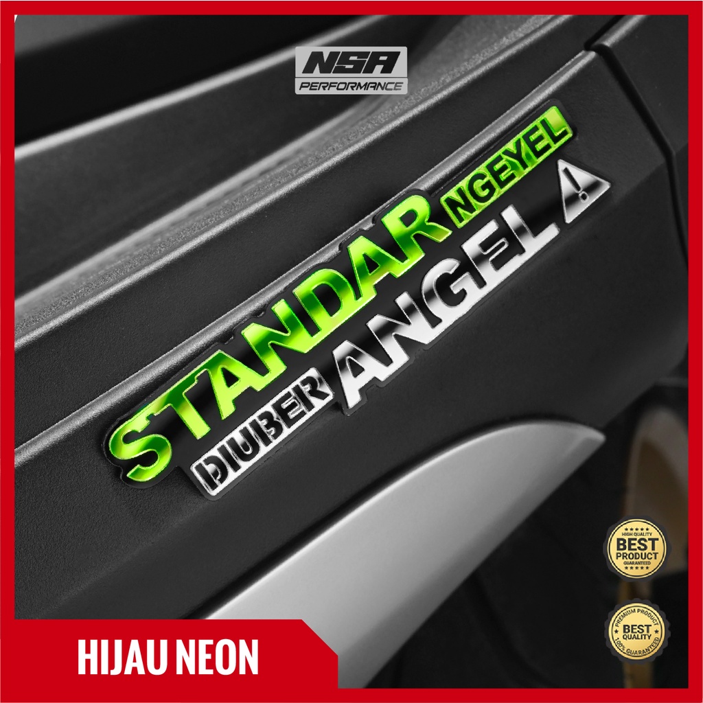 NSA Emblem Motor Stiker Racing Timbul 3D Tulisan Standart Ngeyel Timbul Akrilik - foto 8