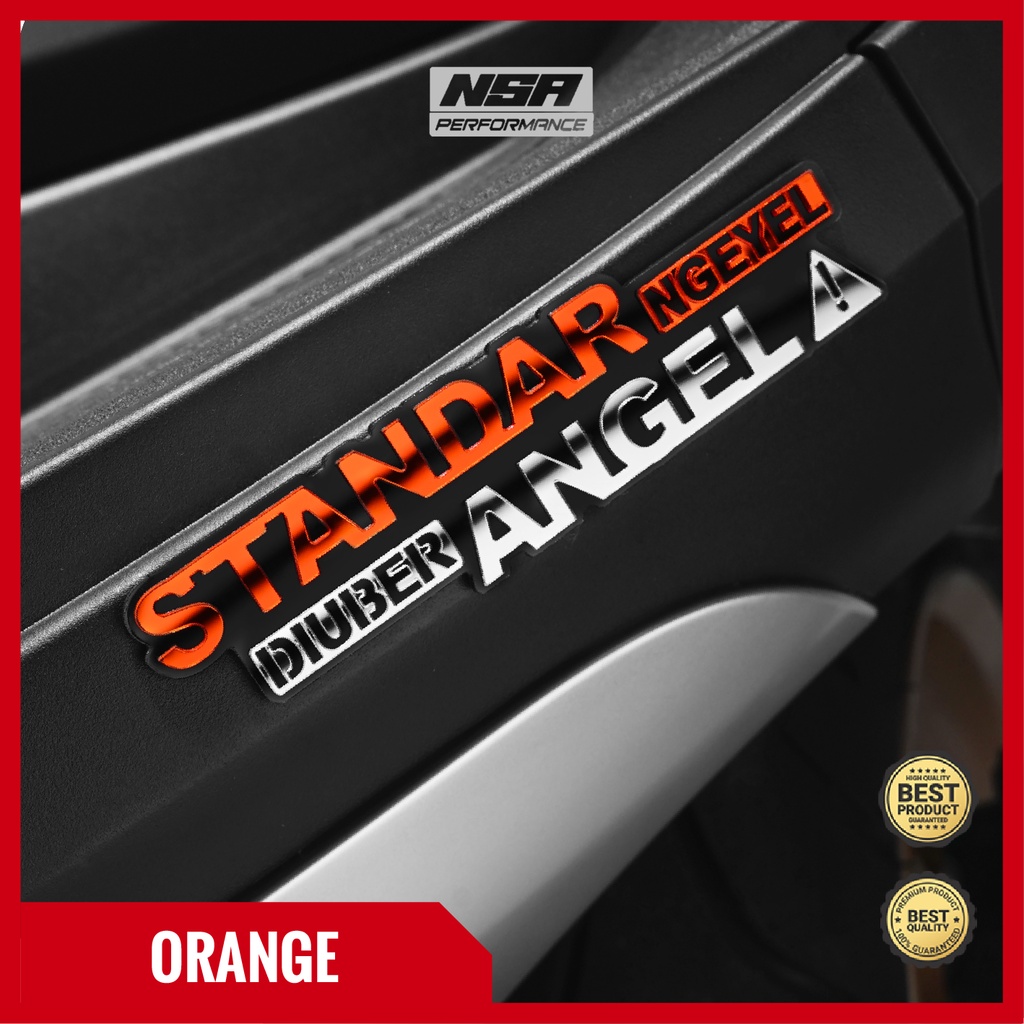 NSA Emblem Motor Stiker Racing Timbul 3D Tulisan Standart Ngeyel Timbul Akrilik - foto 9